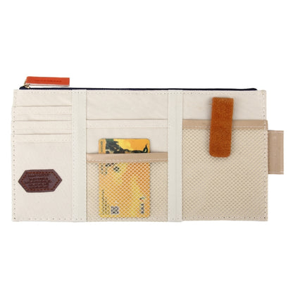Multi-functional Auto Car Sun Visor Sunglass Holder Card Storage Holder Inner Pouch Bag(Khaki) by buy2fix
