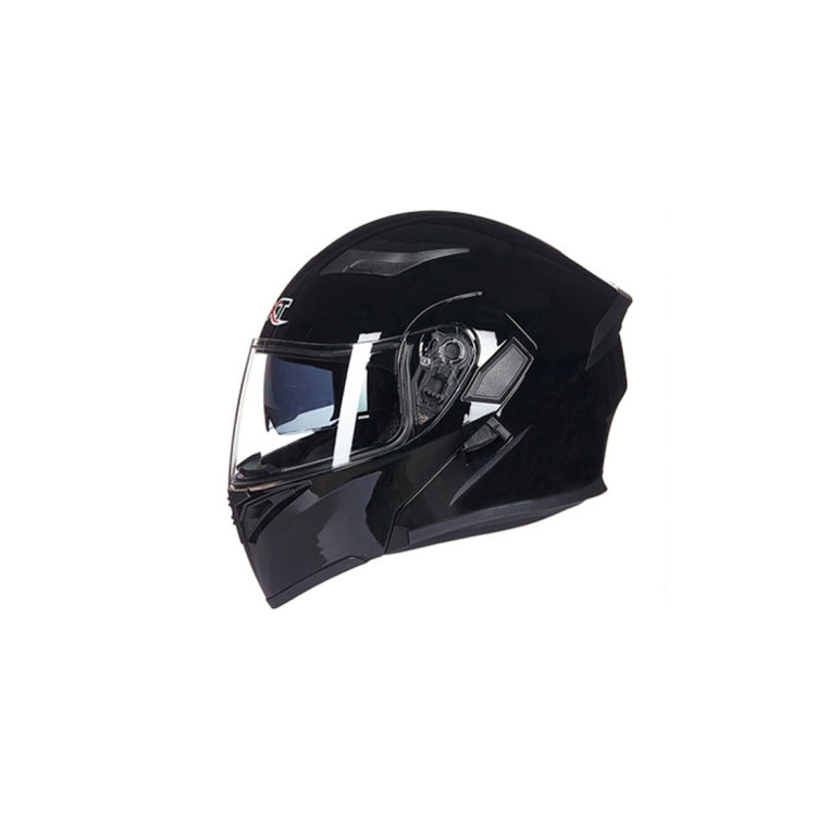 GXT Motorcycle ABS Shell Anti-fog  Double-len Inner Sun Visor Safety Helmet, Size: M(Black) - Helmets by GXT | Online Shopping UK | buy2fix