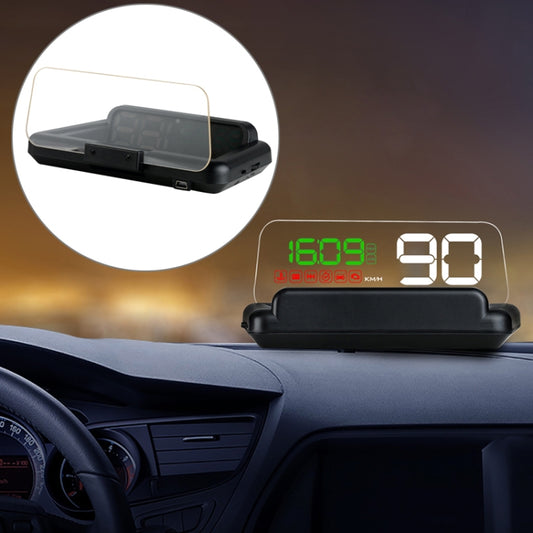 C500 Car HUD Virtual HD Projection Head-up Display, With Adjustable Reflection Board, Speed & RPM & Water Temperature & Oil Consumption & Driving Distance / Time & Voltage Display, Over Speed Alarm, Connect OBD2 Interface(Green) - Head Up Display System by buy2fix | Online Shopping UK | buy2fix