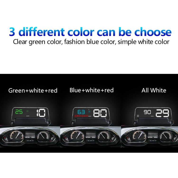 C500 Car HUD Virtual HD Projection Head-up Display, With Adjustable Reflection Board, Speed & RPM & Water Temperature & Oil Consumption & Driving Distance / Time & Voltage Display, Over Speed Alarm, Connect OBD2 Interface(Green) - Head Up Display System by buy2fix | Online Shopping UK | buy2fix