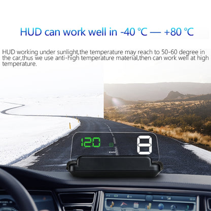 C500 Car HUD Virtual HD Projection Head-up Display, With Adjustable Reflection Board, Speed & RPM & Water Temperature & Oil Consumption & Driving Distance / Time & Voltage Display, Over Speed Alarm, Connect OBD2 Interface(Green) - Head Up Display System by buy2fix | Online Shopping UK | buy2fix