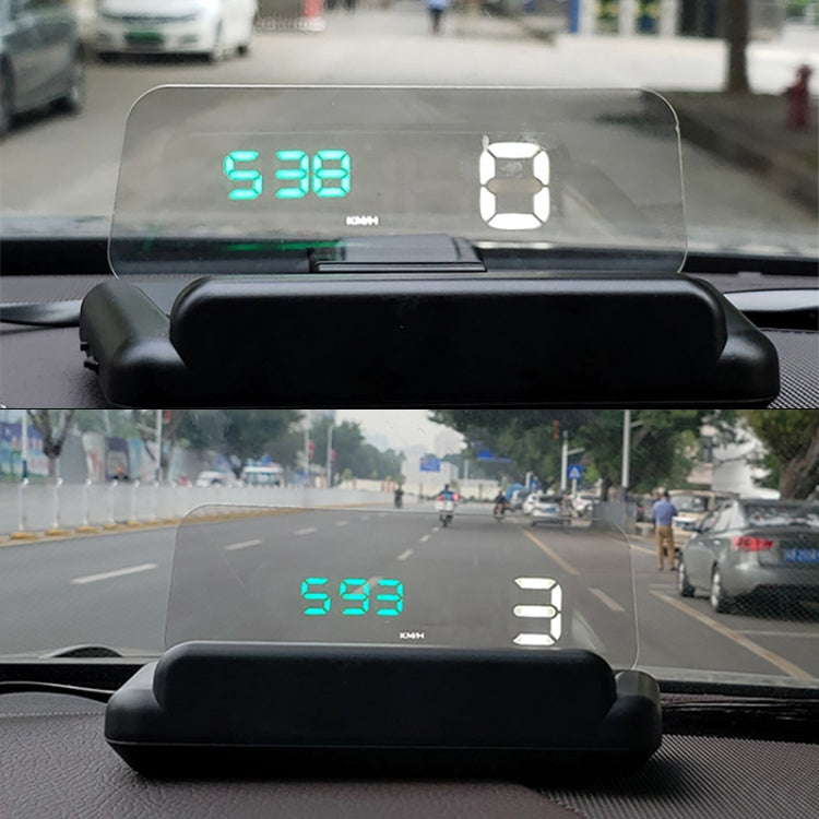 C500 Car HUD Virtual HD Projection Head-up Display, With Adjustable Reflection Board, Speed & RPM & Water Temperature & Oil Consumption & Driving Distance / Time & Voltage Display, Over Speed Alarm, Connect OBD2 Interface(White) - Head Up Display System by buy2fix | Online Shopping UK | buy2fix