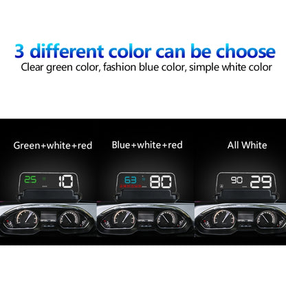 C500 Car HUD Virtual HD Projection Head-up Display, With Adjustable Reflection Board, Speed & RPM & Water Temperature & Oil Consumption & Driving Distance / Time & Voltage Display, Over Speed Alarm, Connect OBD2 Interface(White) - Head Up Display System by buy2fix | Online Shopping UK | buy2fix