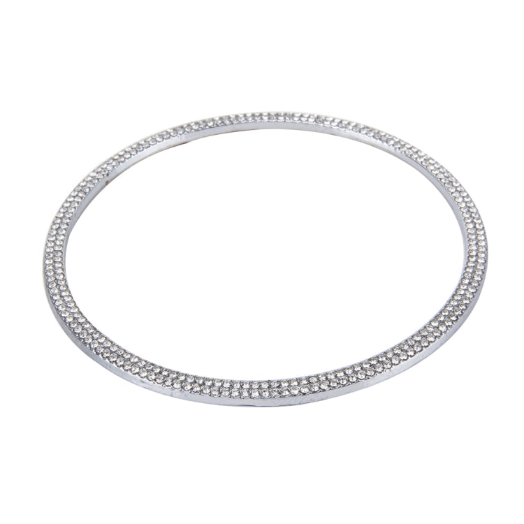 Car Aluminum Steering Wheel Decoration Ring with Diamonds For Audi(Silver) by buy2fix