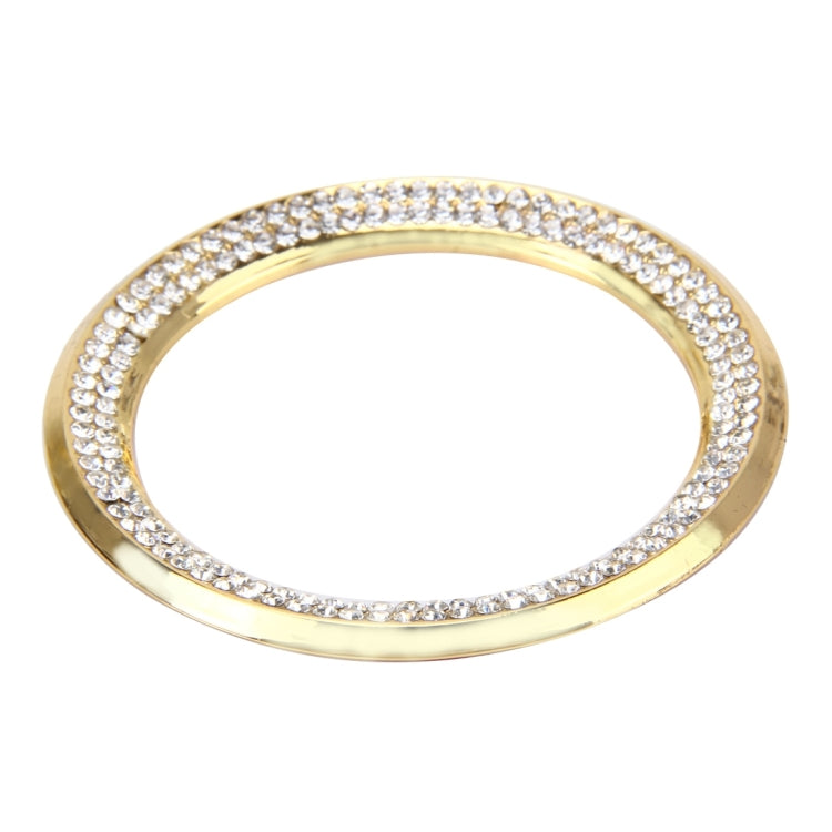 Car Aluminum Steering Wheel Decoration Ring with Diamonds For BMW(Gold) by buy2fix