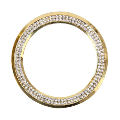 Car Aluminum Steering Wheel Decoration Ring with Diamonds For BMW(Gold) by buy2fix