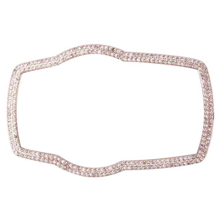 Car Aluminum Steering Wheel Decoration Ring with Diamonds For BMW(Rose Gold) by buy2fix
