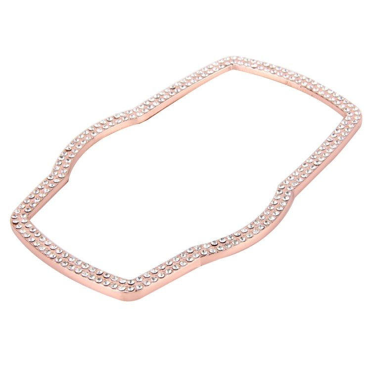 Car Aluminum Steering Wheel Decoration Ring with Diamonds For BMW(Rose Gold) by buy2fix