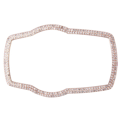 Car Aluminum Steering Wheel Decoration Ring with Diamonds For BMW(Rose Gold) by buy2fix