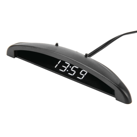 2 in 1 Car LED Digital Display Thermometer Clock(White) by buy2fix