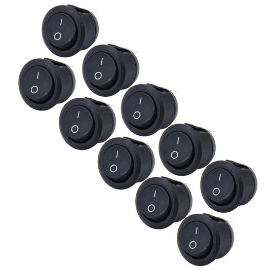 10 PCS Car Auto Universal DIY 3 Pin Round Cap OFF- ON Push Button by buy2fix
