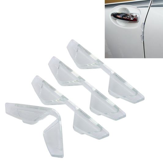 3R 3R-2107 4 PCS Rubber Car Side Door Edge Free Bending Protection Guards Cover Trims Stickers(Transparent) by buy2fix