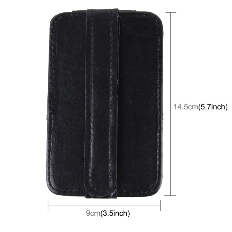 FUDAOCHE Multi-functional Auto Car Sun Visor Sunglasses Holder Card CD Storage Holder Pouch Bag(Black) by buy2fix