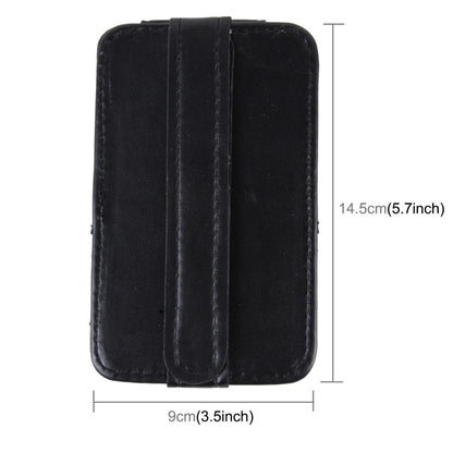 FUDAOCHE Multi-functional Auto Car Sun Visor Sunglasses Holder Card CD Storage Holder Pouch Bag(Black) by buy2fix