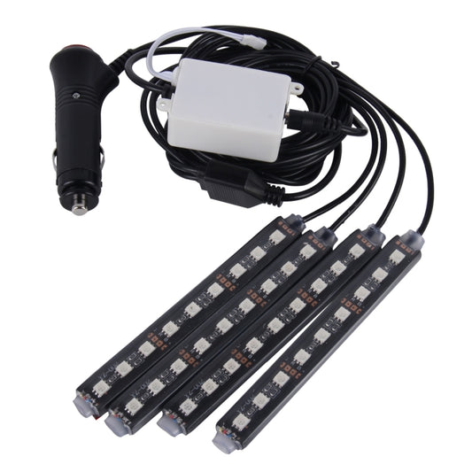 4 in 1 4.5W 36 SMD-5050-LEDs RGB Car Interior Floor Decoration Atmosphere Colorful Neon Light Lamp with Wireless Remote Control, DC 12V by buy2fix