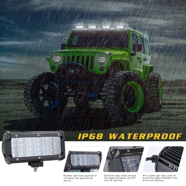 7 inch Four Rows 35W 2000LM 6000K Car Truck Off-road Vehicle LED Work Lights Spotlight - In Car by buy2fix | Online Shopping UK | buy2fix