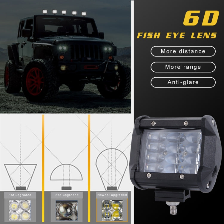 4 inch Four Rows 15W 2000LM 6000K Car Truck Off-road Vehicle LED Work Lights Spotlight - Work Lights by buy2fix | Online Shopping UK | buy2fix