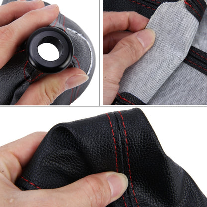 Car Auto Universal Leather Waterproof Dustproof Hand Brake Shift Knob Cover by buy2fix