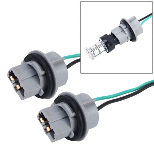 2 PCS 7440 Car Auto LED Bulb Socket Holder (No Including Light) - Wires by buy2fix | Online Shopping UK | buy2fix