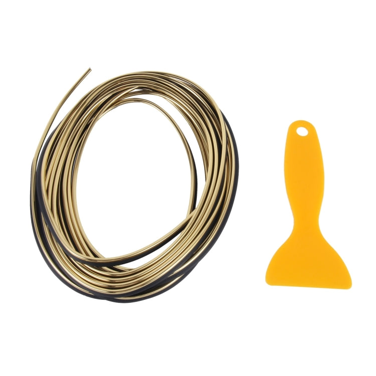 5m Flexible Trim For DIY Automobile Car Interior Exterior Moulding Trim Decorative Line Strip with Film Scraper(Gold) - Anti Collision Sticker by buy2fix | Online Shopping UK | buy2fix