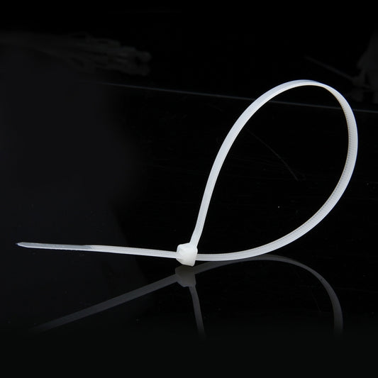 250pcs /Pack 5mm*300mm Nylon Cable Ties(White) by buy2fix