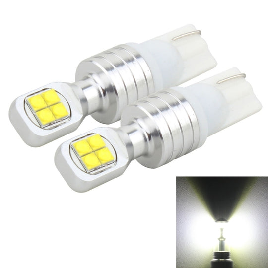 2 pièces T10 40 W 800 LM 6000 K lumière de dégagement de voiture lampe de lecture lumière de permis avec 8 lampe CREE, DC 12 V (lumière blanche)