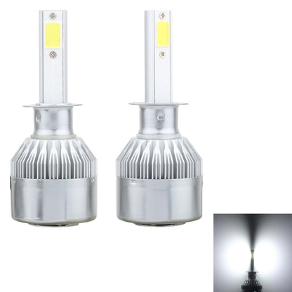 2 PCS  H1 18W 1800 LM 6000K IP68 Canbus Constant Current Car LED Headlight with 2 COB Lamps, DC 9-36V(White Light) - LED Headlamps by buy2fix | Online Shopping UK | buy2fix