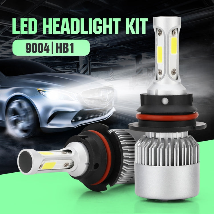 2 PCS S2 9004 / HB1 18W 6000K 1800LM IP65 2 COB LED Car Headlight Lamps, DC 9-30V(Cool White) - LED Headlamps by buy2fix | Online Shopping UK | buy2fix