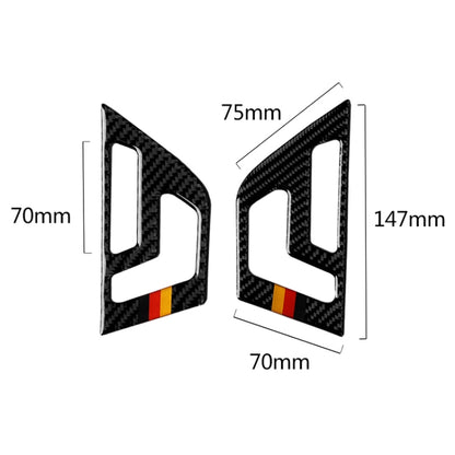 2 PCS German Flag Car Carbon Fiber Seat Adjustment Panel Decorative Sticker for Mercedes-Benz W204 2007-2013 - Car Interior Mouldings by buy2fix | Online Shopping UK | buy2fix