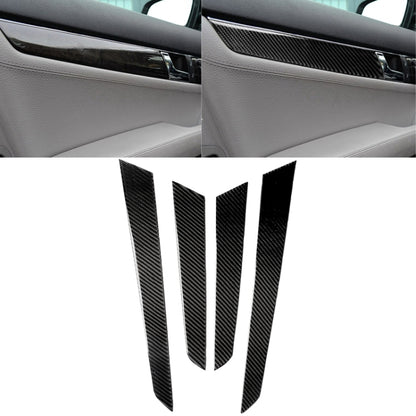 4 PCS Car Carbon Fiber Inner Door Panel Decorative Sticker for Mercedes-Benz W204 2007-2013 by buy2fix