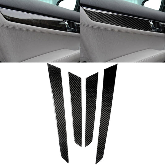 4 PCS Car Carbon Fiber Inner Door Panel Decorative Sticker for Mercedes-Benz W204 2007-2013 by buy2fix