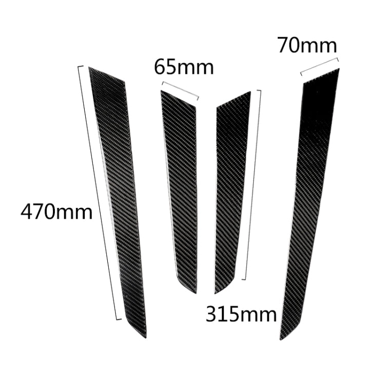 4 PCS Car Carbon Fiber Inner Door Panel Decorative Sticker for Mercedes-Benz W204 2007-2013 by buy2fix