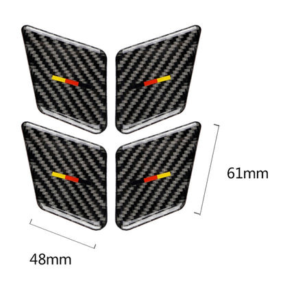 4 PCS Car German Flag Carbon Fiber Door Inner Handle Wrist Panel Decorative Sticker for Mercedes-Benz C Class 2007-2013 / E Class 2009-2016 by buy2fix