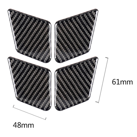 4 PCS Car Solid Color Carbon Fiber Door Inner Handle Wrist Panel Decorative Sticker for Mercedes-Benz C Class 2007-2013 / E Class 2009-2016 by buy2fix
