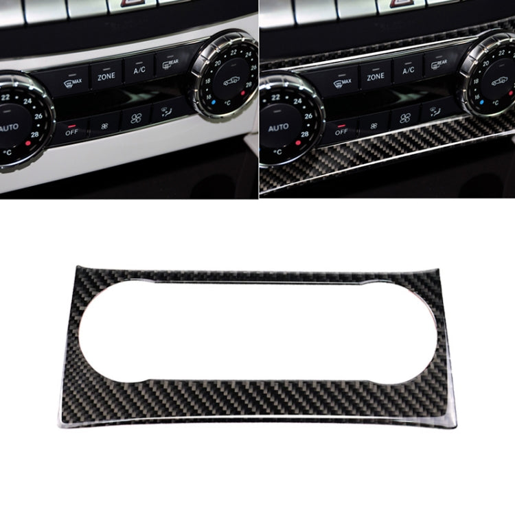 Car Carbon Fiber Air Conditioning Knob Control Panel Decorative Sticker for Mercedes-Benz W204 C Class 2011-2013 by buy2fix