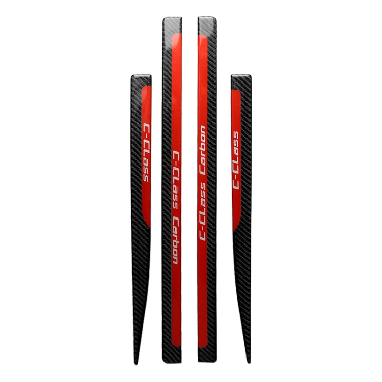 4 PCS Car Carbon Fiber Threshold Decorative Sticker for Mercedes-Benz W204 C Class 2007-2013 by buy2fix