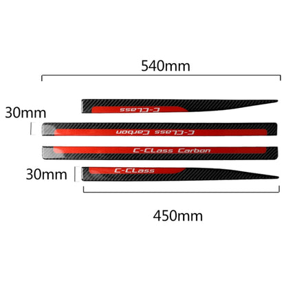 4 PCS Car Carbon Fiber Threshold Decorative Sticker for Mercedes-Benz W204 C Class 2007-2013 by buy2fix