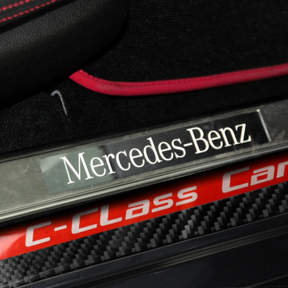 4 PCS Car Carbon Fiber Threshold Decorative Sticker for Mercedes-Benz W204 C Class 2007-2013 by buy2fix