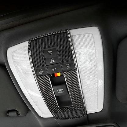 Car German Flag Carbon Fiber Reading Lamp Frame Decorative Sticker for Mercedes-Benz W204 2007-2013 / W212 2010-2012 by buy2fix