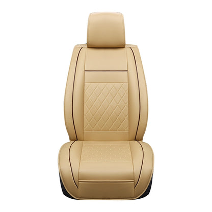 Car Leather Full Coverage Seat Cushion Cover, Standard Version, Only One Seat(Beige) by buy2fix
