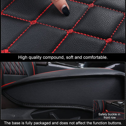 Car Leather Full Coverage Seat Cushion Cover, Standard Version, Only One Seat(Beige) by buy2fix