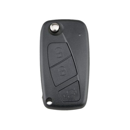 For FIAT Car Keys Replacement 3 Buttons Car Key Case with Side Battery Holder (Black) by buy2fix
