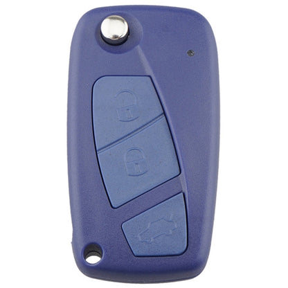 For FIAT Car Keys Replacement 3 Buttons Car Key Case with Side Battery Holder (Blue) by buy2fix