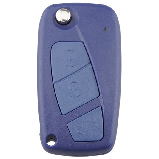 For FIAT Car Keys Replacement 3 Buttons Car Key Case with Side Battery Holder (Blue) by buy2fix