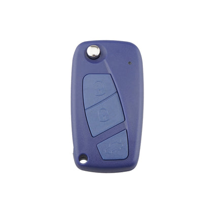 For FIAT Car Keys Replacement 3 Buttons Car Key Case with Side Battery Holder (Blue) by buy2fix