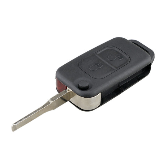 Étui de rechange pour clés de voiture Mercedes-Benz, 2 boutons, avec lame de clé pliable