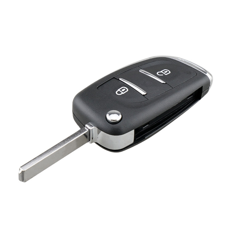 For PEUGEOT Car Keys Replacement 2 Buttons Car Key Case with Holder, without Grooved by buy2fix