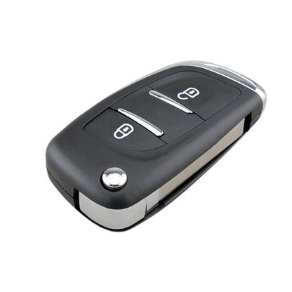 For PEUGEOT Car Keys Replacement 2 Buttons Car Key Case with Grooved and Holder by buy2fix