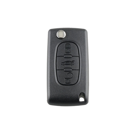 For PEUGEOT Car Keys Replacement 3 Buttons Car Key Case with Grooved, without Holder by buy2fix