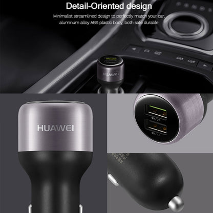 Original Huawei CP31 18W Max Dual USB Port Fast Charging Car Charger (Grey) - In Car by Huawei | Online Shopping UK | buy2fix